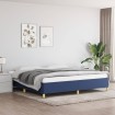 Estructura de cama de tela gris taupe azul 200x200 cm