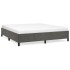 Estructura de cama de terciopelo gris oscuro 180x200