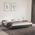 Estructura cama con cabecero terciopelo verde oscuro 180x200