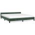 Estructura cama con cabecero terciopelo verde oscuro 180x200