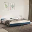 Estructura cama con cabecero terciopelo azul oscuro 200x200 cm