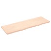 Estante de pared madera maciza roble sin tratar 180x60x(2-4) cm