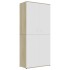 Mueble zapatero contrachapada blanco y roble 80x39x178