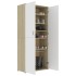 Mueble zapatero contrachapada blanco y roble 80x39x178