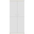 Mueble zapatero contrachapada blanco y roble 80x39x178