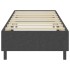 Cama box spring tela gris oscuro 100x200