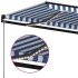 Toldo manual retráctil con LED azul y blanco 350x250