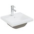 Mueble con lavabo aglomerado blanco y roble