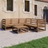 Muebles de jardín 6 piezas marrón miel madera maciza de