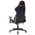 Silla de gaming de cuero sintético negro y