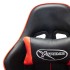 Silla de gaming de cuero sintético negro y