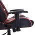 Silla de gaming de cuero sintético negro y