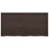 Encimera de baño madera tratada marrón oscuro 120x60x(2-4)