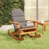 Silla mecedora Adirondack con cojines madera maciza