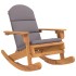 Silla mecedora Adirondack con cojines madera maciza