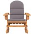 Silla mecedora Adirondack con cojines madera maciza