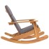 Silla mecedora Adirondack con cojines madera maciza