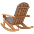 Silla mecedora Adirondack con cojines madera maciza