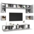 Set muebles de salón TV 8 pzas madera ingeniería gris