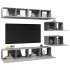 Set muebles de salón TV 6 pzas madera ingeniería gris