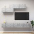 Set muebles de salón TV 6 pzas madera ingeniería gris