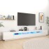 Mueble para TV con luces LED blanco brillante 300x35x40