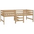 Cama de altura media colchón madera pino marrón miel 90x200