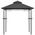 Cenador de BBQ acero antracita 240x150x255