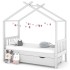 Estructura cama niños con cajón madera pino blanco 80x160