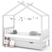 Estructura cama niños con cajón madera pino blanco 80x160 cm