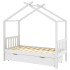 Estructura cama niños con cajón madera pino blanco 80x160