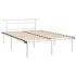 Estructura de cama de metal blanco 140x200