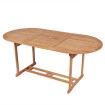 Mesa de jardín de madera de teca maciza 180x90x75 cm
