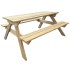 Mesa de picnic de madera de pino 150x135x71,5