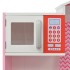 Cocinita de juguete de madera rosa y blanca 82x30x100