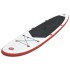 Juego de tabla de paddle surf hinchable rojo y