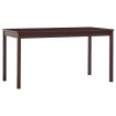 Mesa de comedor de madera de pino marrón oscuro 140x70x73 cm