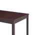 Mesa de comedor de madera de pino marrón oscuro 140x70x73