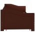 Estructura de sofá cama madera de pino marrón 90x200