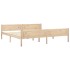 Estructura de cama de madera maciza de pino 200x200