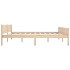 Estructura de cama de madera maciza de pino 200x200