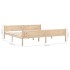 Estructura de cama de madera maciza de pino 200x200