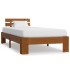 Estructura de cama madera maciza pino marrón miel 90x200
