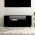Mueble para TV madera contrachapada negra 120x35x48