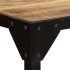 Mesa de comedor madera maciza de mango rugosa y acero 120