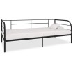 Estructura de cama de metal negro 90x200 cm