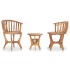 Mesa y sillas de bistró para jardín 3 pzas madera maciza