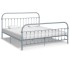 Estructura de cama de metal gris 180x200