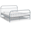 Estructura de cama de metal gris 180x200 cm