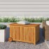 Caja de almacenaje de jardín ruedas acacia maciza 90x50x58